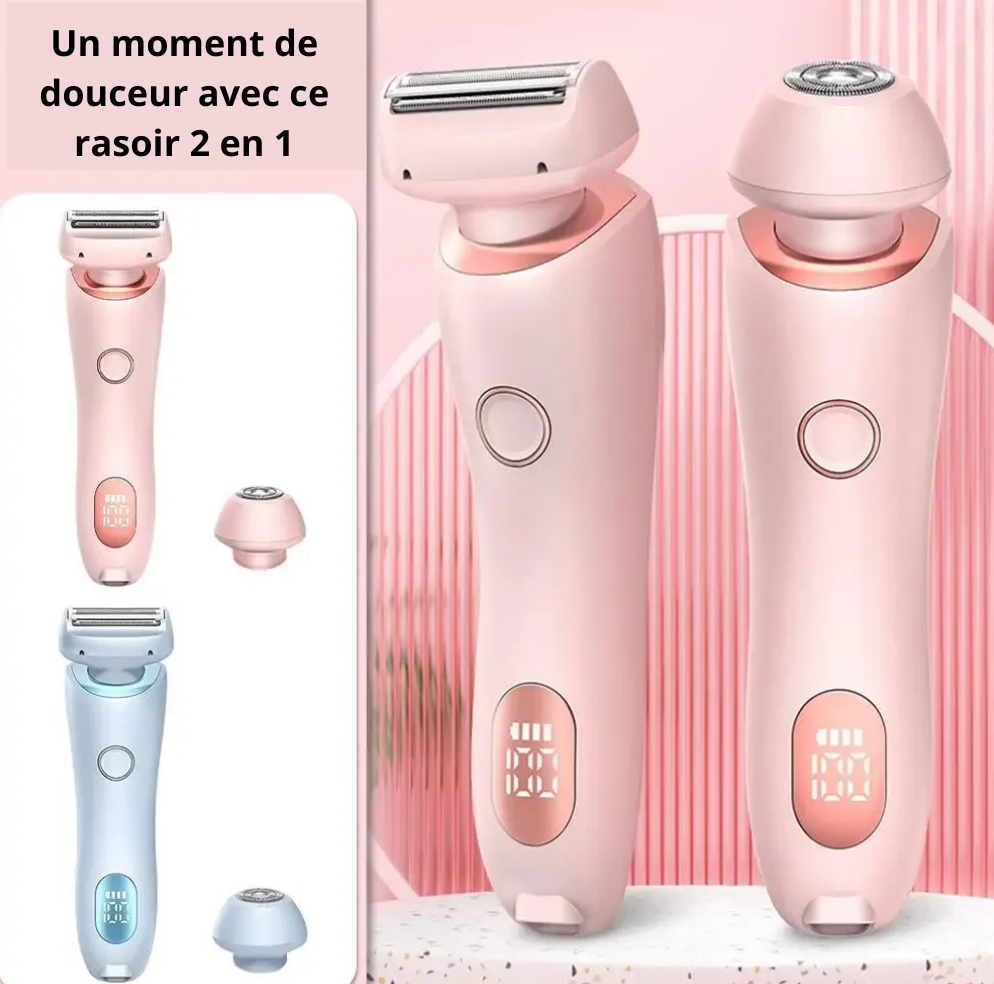 Rasoir électrique  2 en 1 spécial bikini pour une peau irrésistible