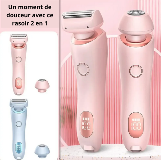 Rasoir électrique  2 en 1 spécial bikini pour une peau irrésistible